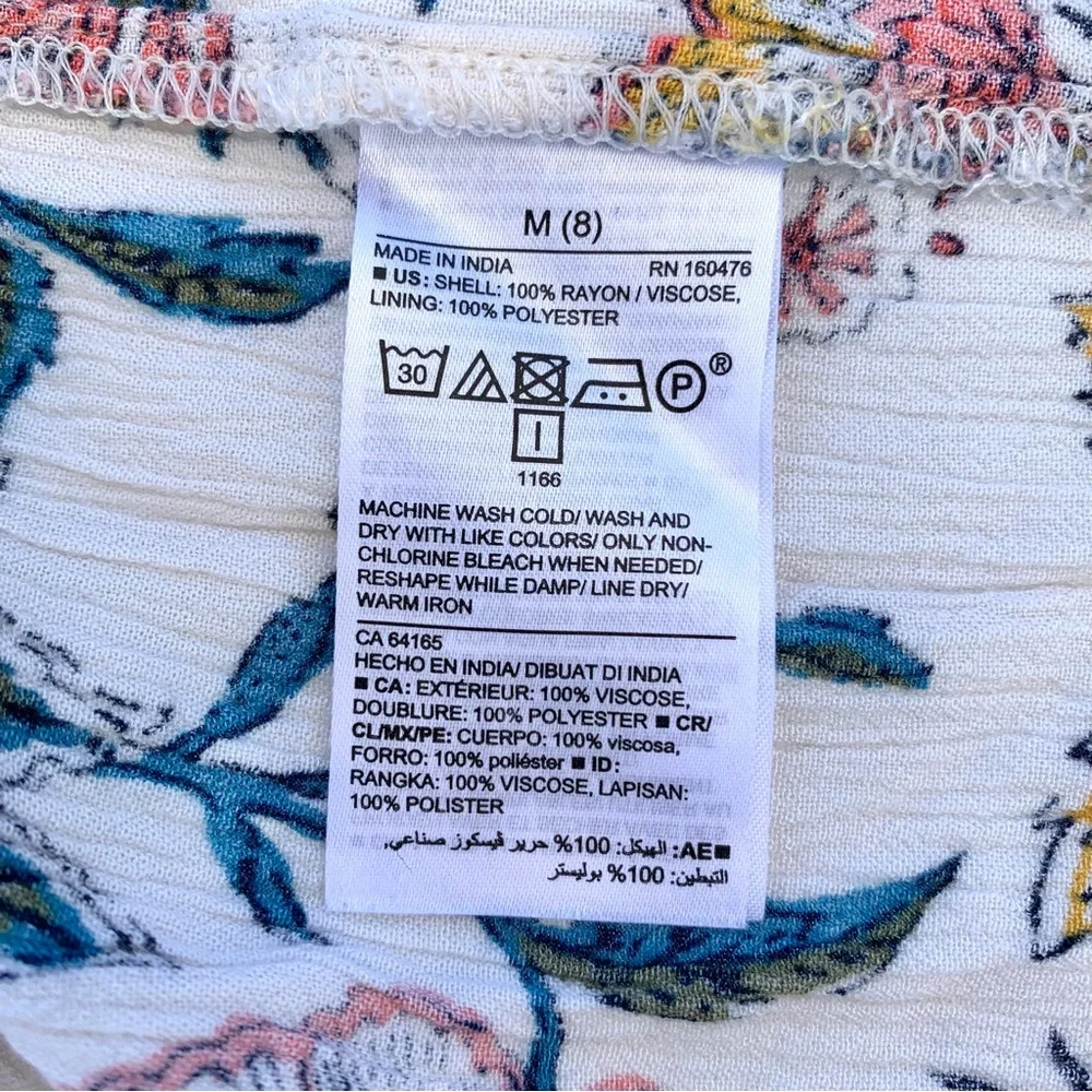Old Navy Kids Multicolor Cream Floral Spaghetti Strap Maxi Dress Girls M/8